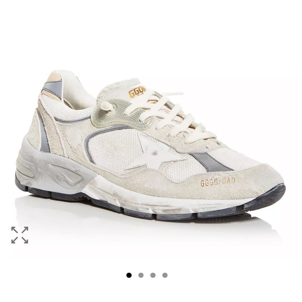Golden Goose Running Dad Sneaker in white/silver